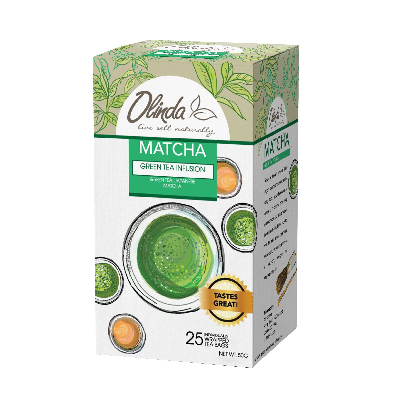 Matcha Green Tea Infusion (25 Tea Bags)