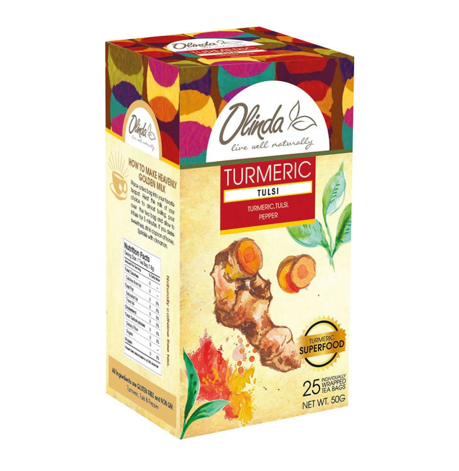 Turmeric Tulsi Tea (25 Tea Bags) - Olinda Teas