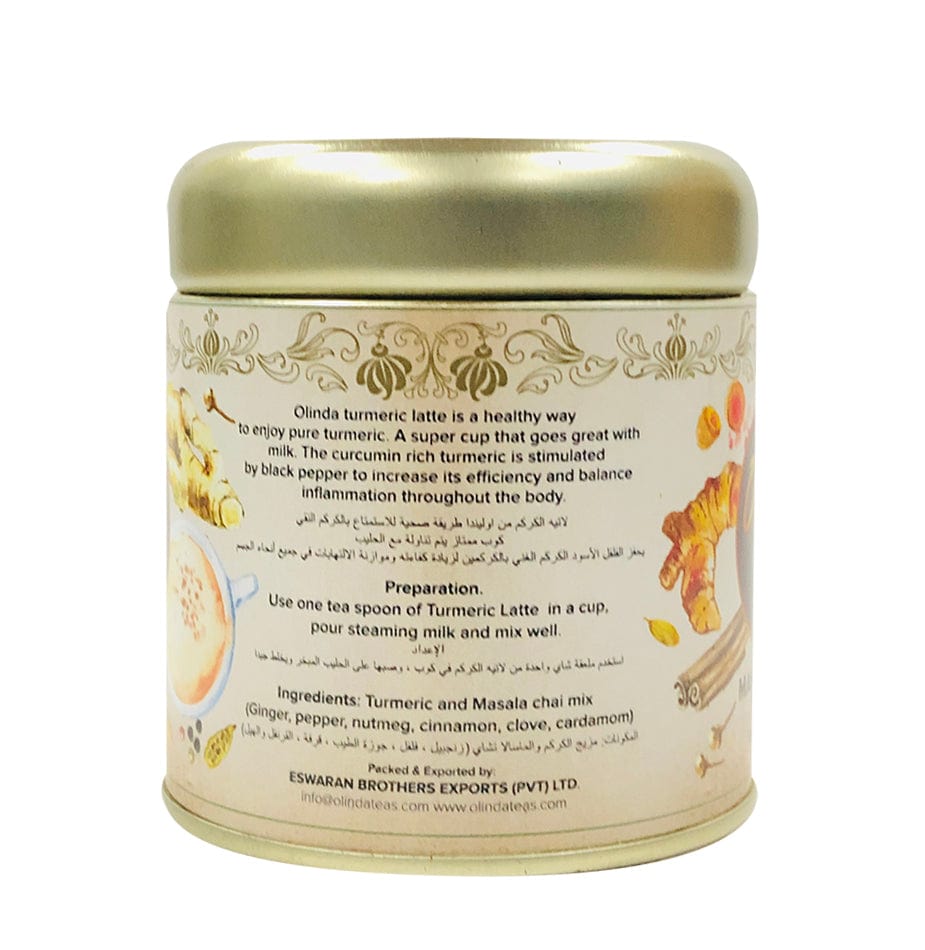 Turmeric Latte Masala Chai 70 Gms with Preparation information and Packing information