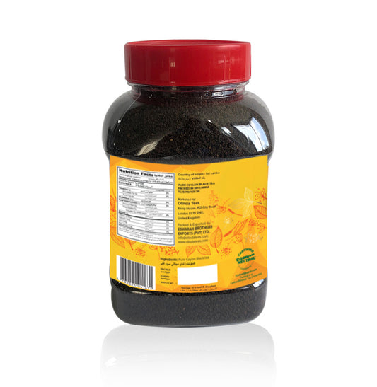 Olinda Ceylon Black Tea with nutrition fact label 