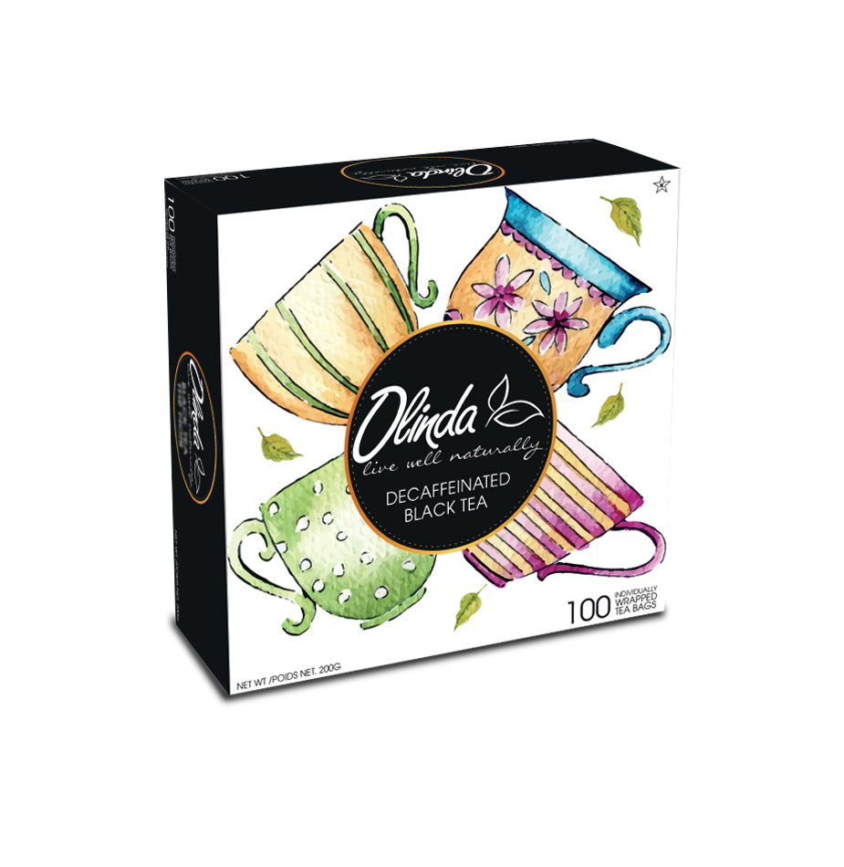 Olinda Decaffeinated Black tea 100 tea bags pack