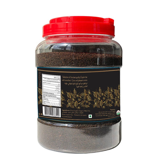 Organic Ceylon Black tea 450 gms (Loose tea) with Nutrition facts label and manufacturing informations